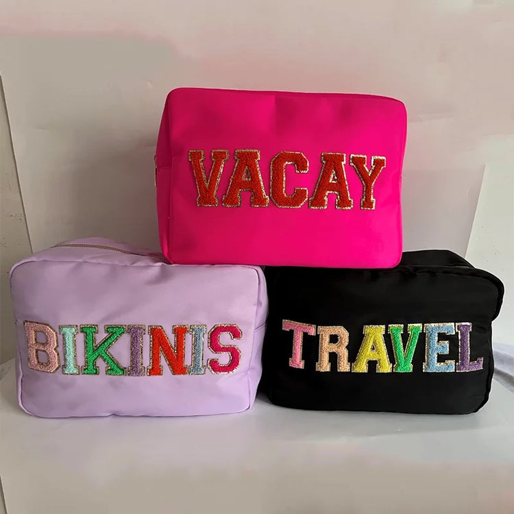Personalized XL Nylon Makeup Bag