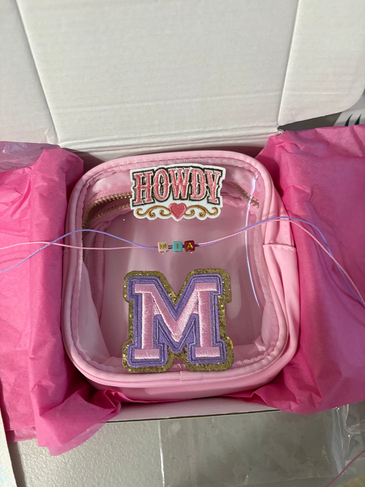 Personalized Clear Pouch Gift Set — Cowgirl Edition