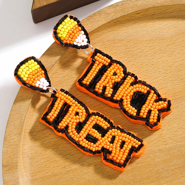 Beaded Trick or Treat Earrings