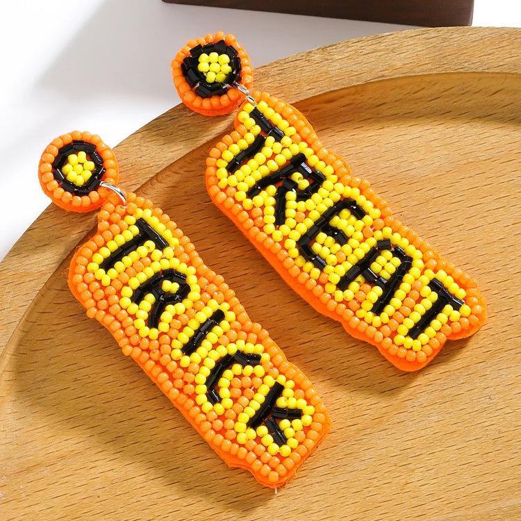 Beaded Trick or Treat Earrings