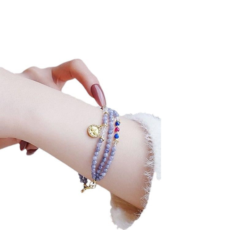 Natural tanzanite gemstone bracelet