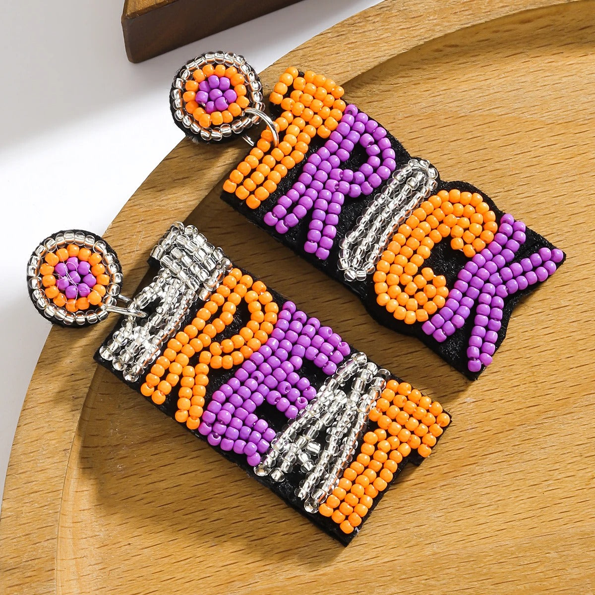 Beaded Trick or Treat Earrings
