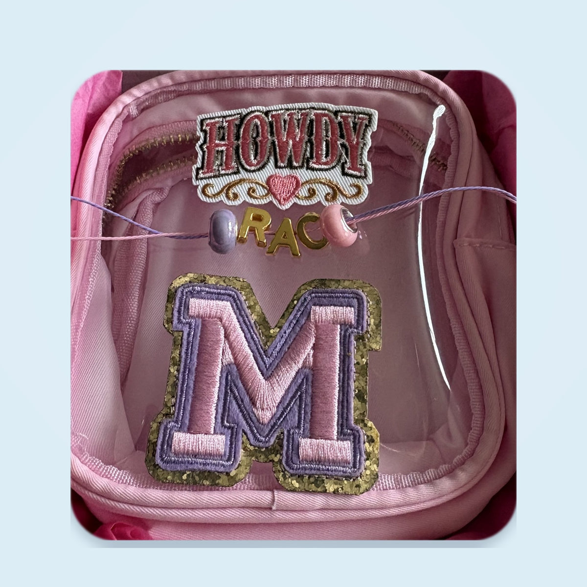 Personalized Clear Pouch Gift Set — Cowgirl Edition
