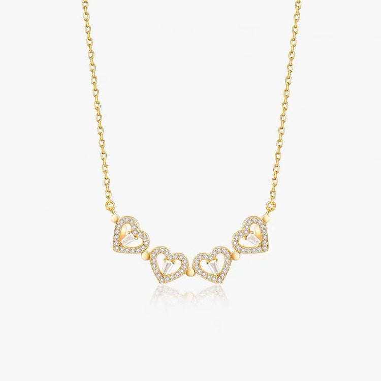 Four-Leaf Clover Heart Necklace