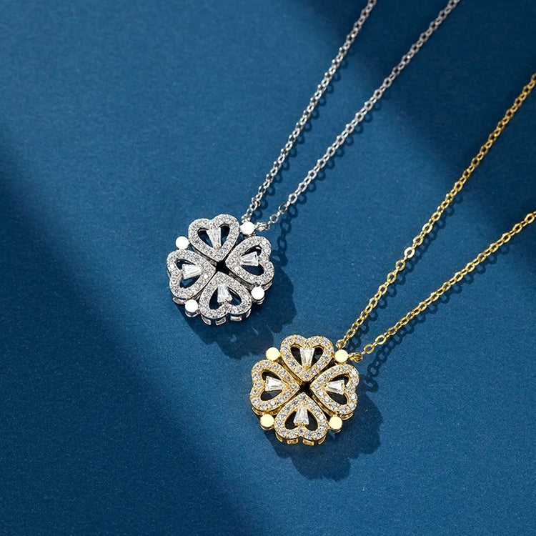 Four-Leaf Clover Heart Necklace