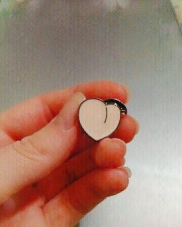 Peach Enamel Pin