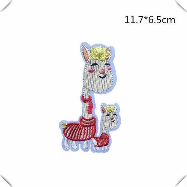 Cute alpaca "I love mommy" patch/colorful iron on patch/Embroidered Patch-Iron On Patch/Clothing patch/Jacket patch/T-shirt patch/kids patch