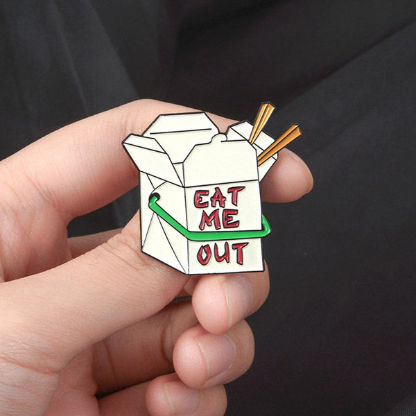 Eat me out enemal pins-kawaii funny pins-kids pins- Good birthday Gift pins-Bagpack pins-Jacket pins-Gift pins-Mother's day gift pins