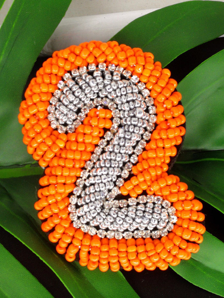 Beaded Number Patches