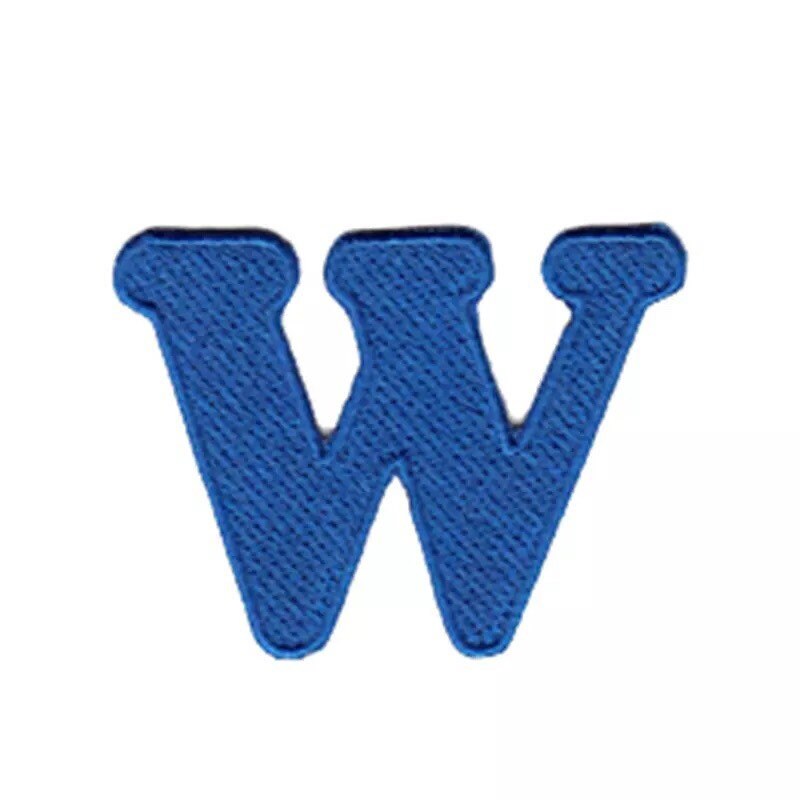 Blue Embroidered Letter Patches