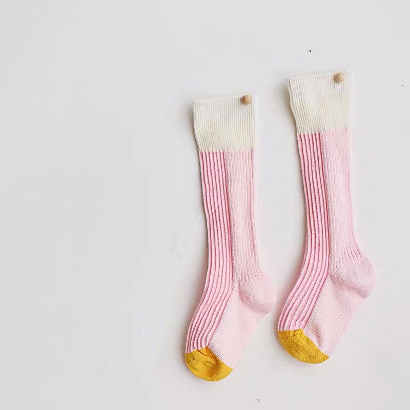 Color Block Kids Knee-High Socks