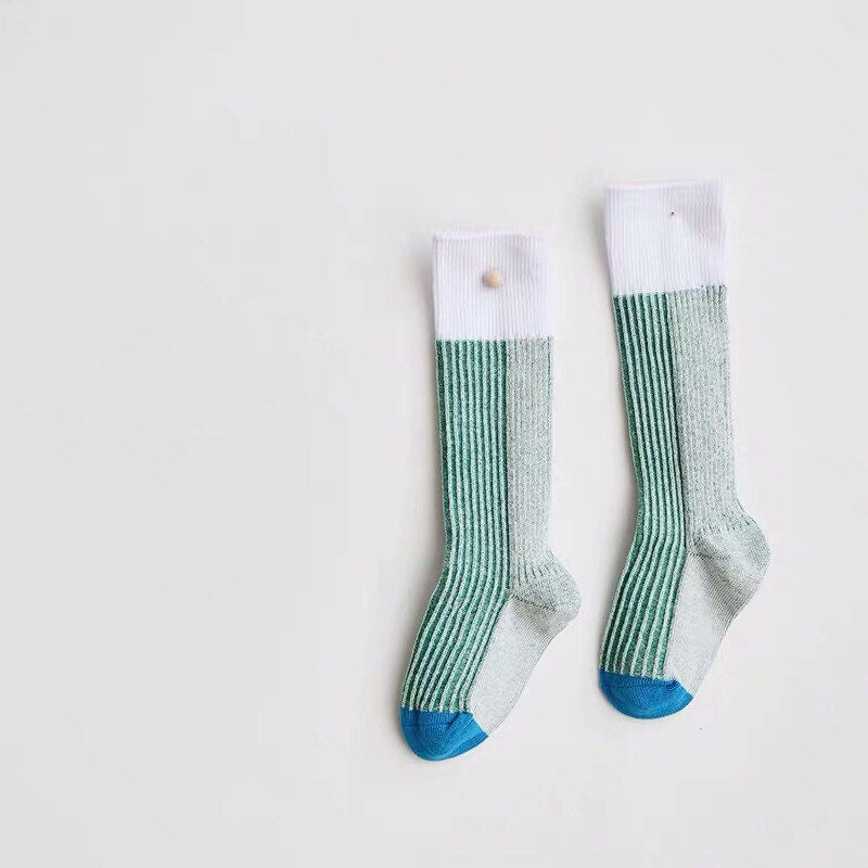Color Block Kids Knee-High Socks