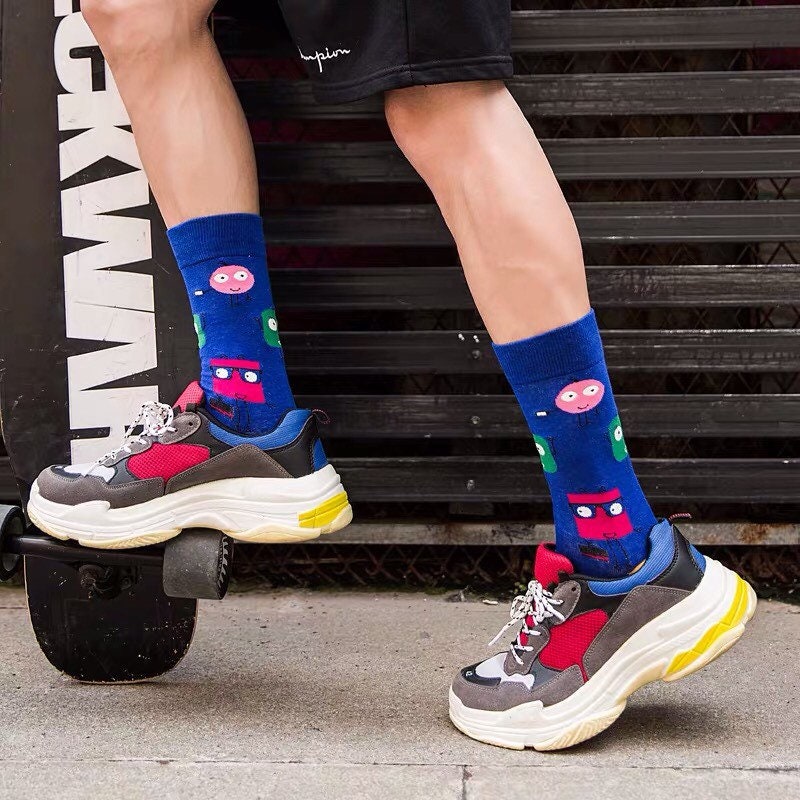 Cartoon Crew Socks