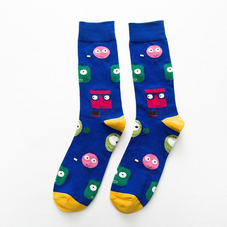Cartoon Crew Socks