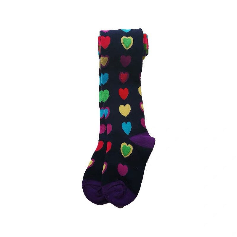 Colorful Heart Girls Tights
