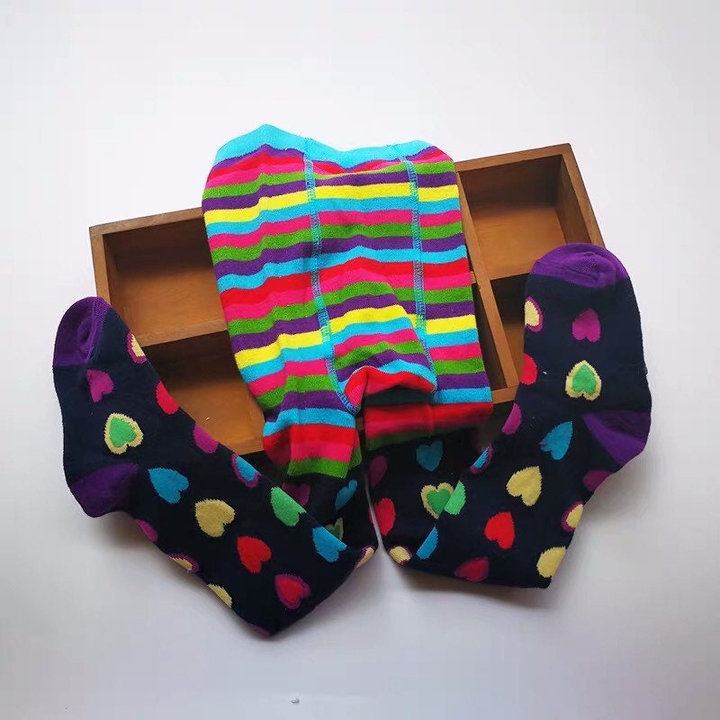 Colorful Heart Girls Tights