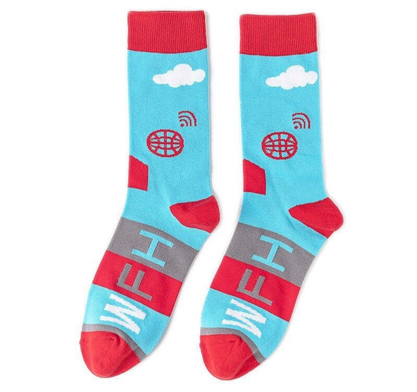 WFH work for home Funny Combed socks-bridal party-golf socks-best men's socks-unisex socks-Stay home-Good gifts