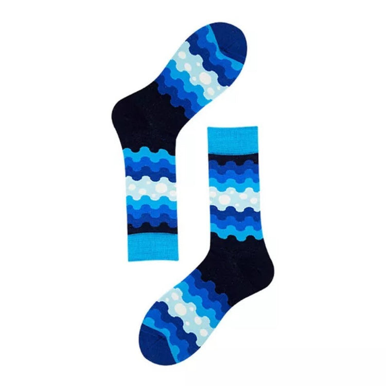 Blue & Red Wave Socks