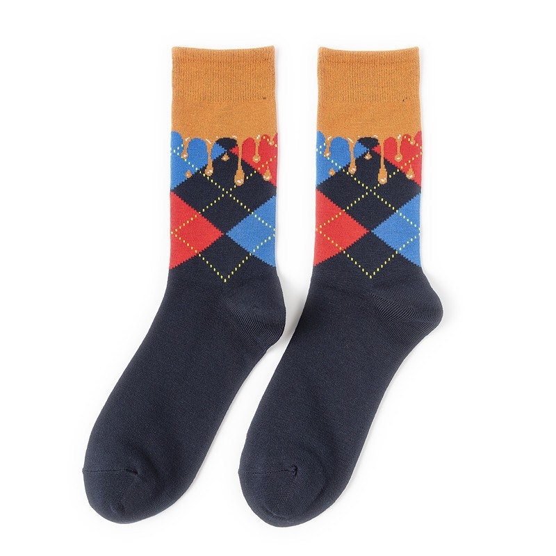 Fire Diamond Pattern Socks