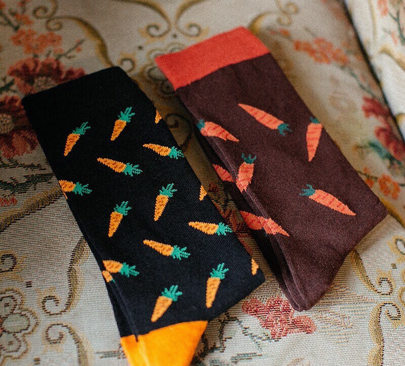 Carrot Pattern Socks