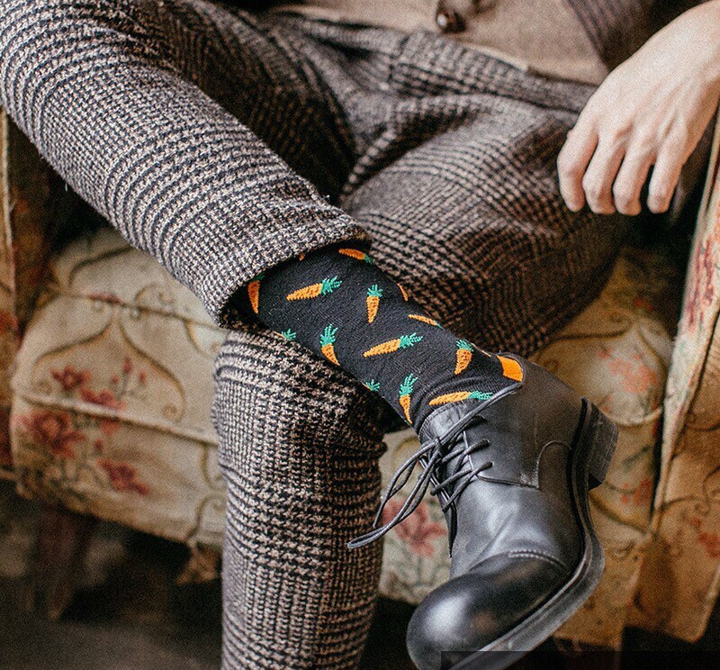 Carrot Pattern Socks