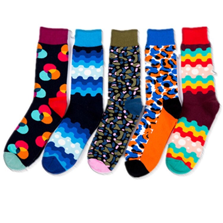 Blue & Red Wave Socks