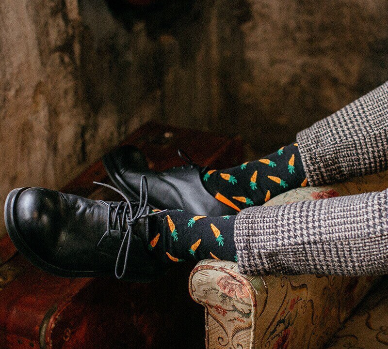 Carrot Pattern Socks