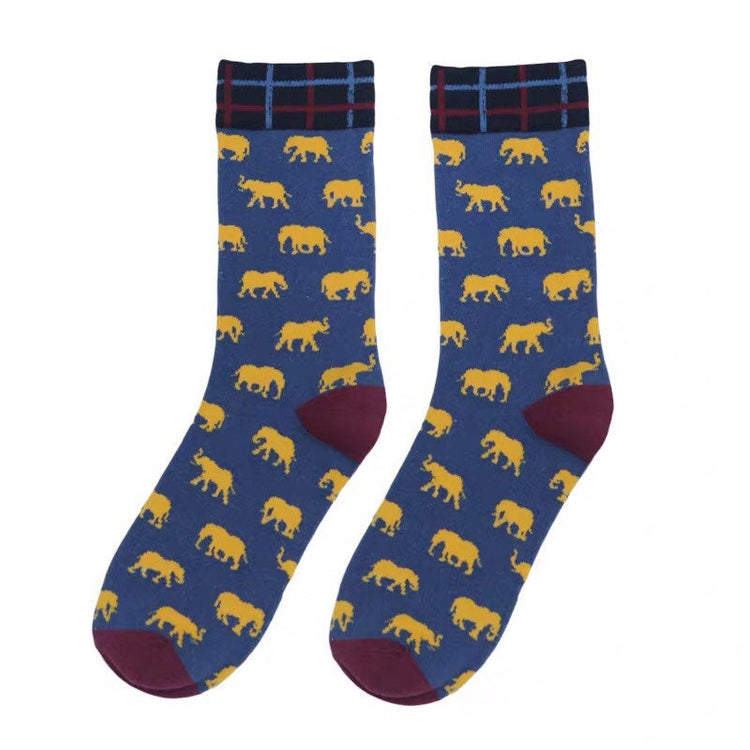 Orange Elephant Dress Socks