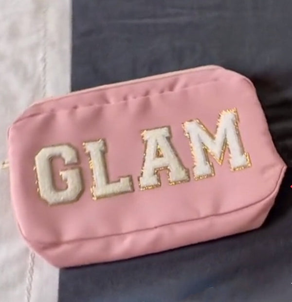 Personalized Large Nylon Cosmetic Makeup Bag-Personalized Travel Bag-Toiletry Bag-Laser Cosmetic Pouch-Bridesmaid favor-Gifts for her