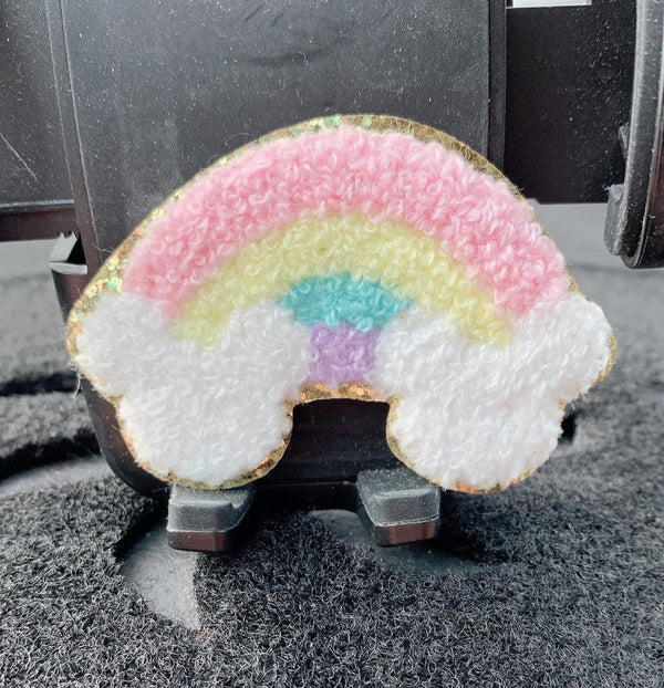 Disney Mickey Rainbow chenille patch-Adhesive glitter with chenille patch-Teacher’s appreciation gift-Graduation gift-Disney trip patch