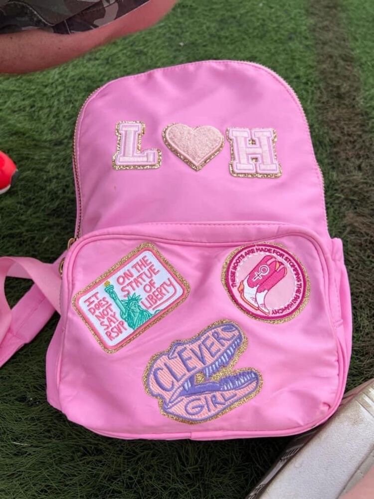 Personalized Chenille Letter Backpack