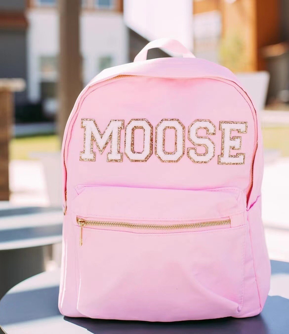 Personalized Chenille Letter Backpack