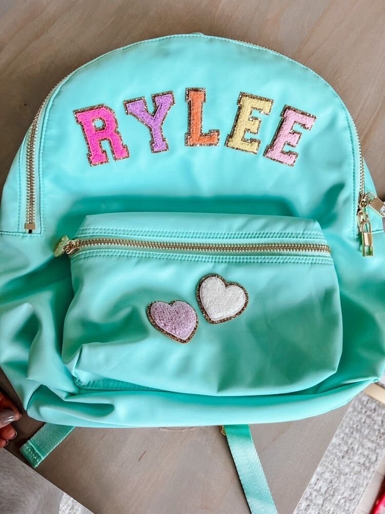 Personalized Chenille Letter Backpack