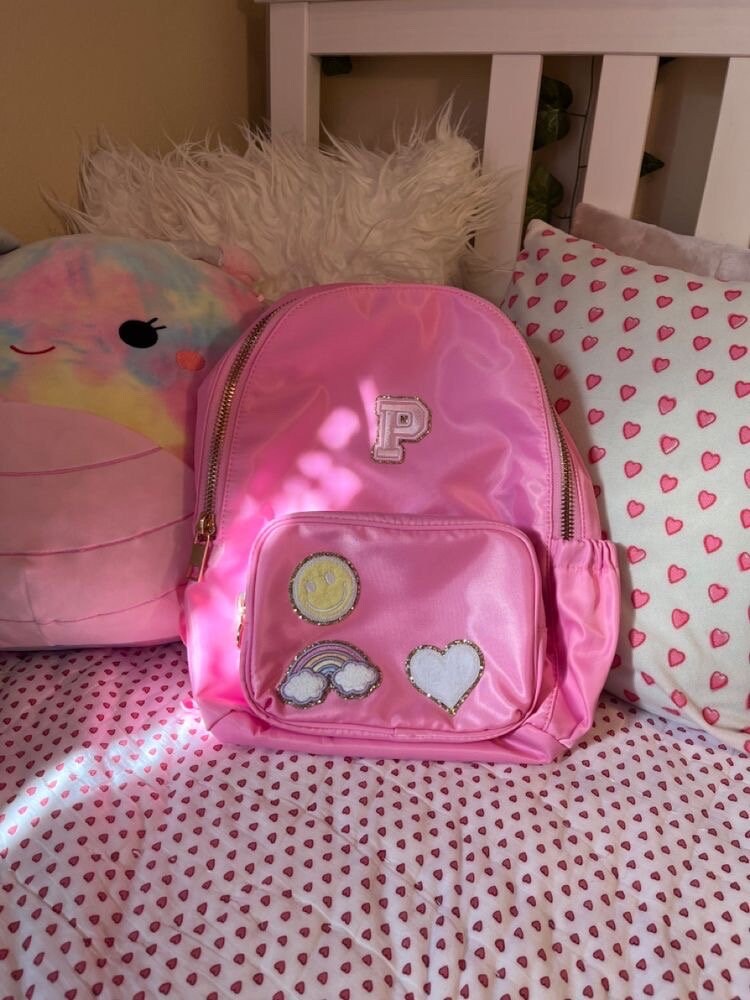 Personalized Chenille Letter Backpack