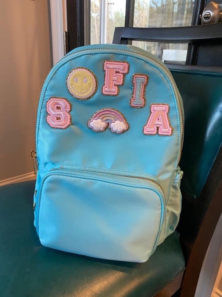 Personalized Chenille Letter Backpack